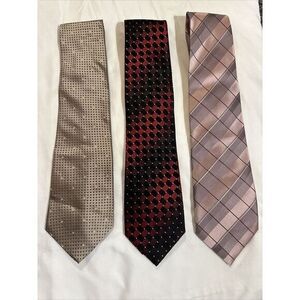 Lot of 3 Men's Designer Silk Ties-Calvin Klein, Kenneth‎ Cole, Alfani